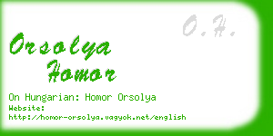 orsolya homor business card